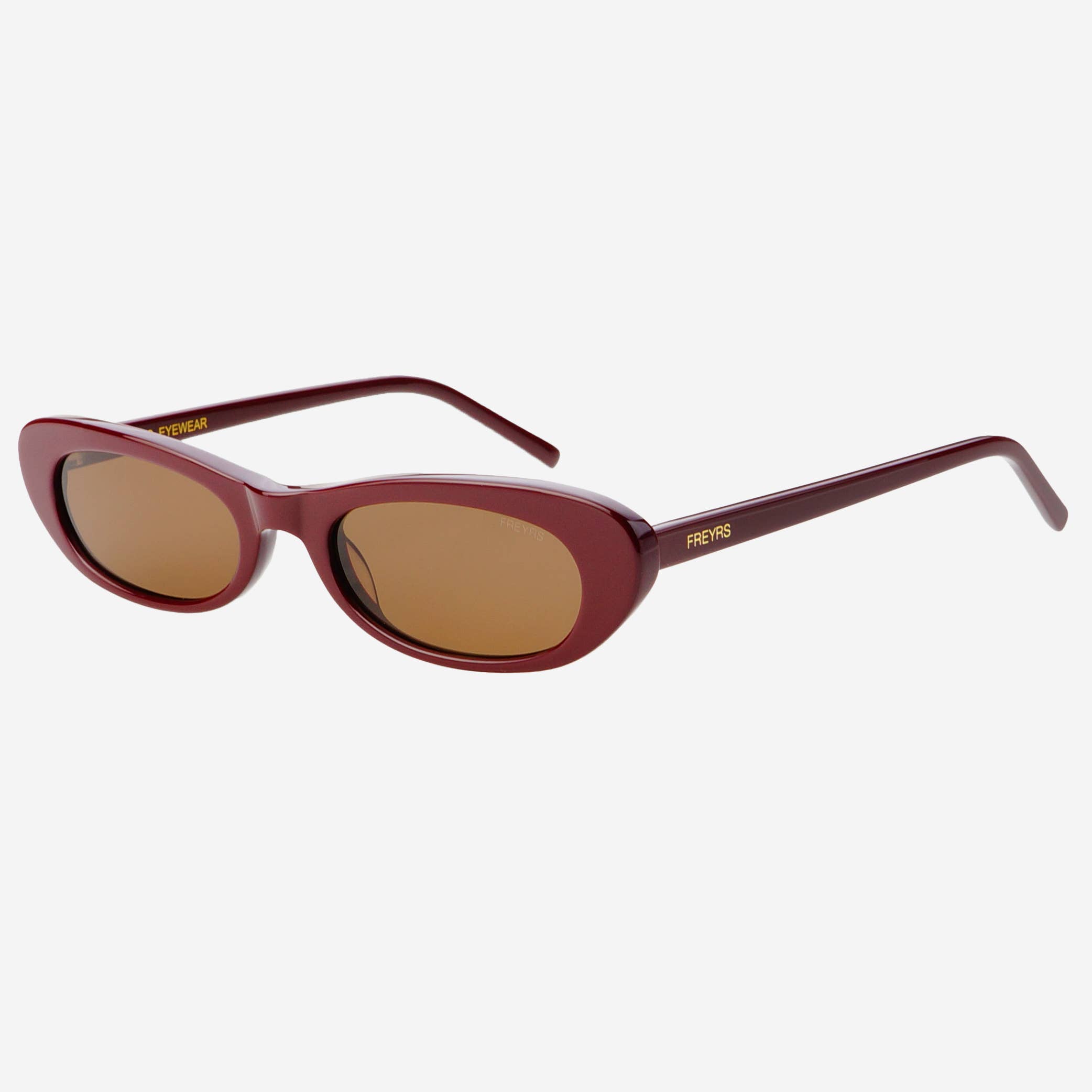 FREYRS Burgundy Rectangular Sunglasses with mirrored lenses FREYRS Eyewear - Lulu Acetate Womens Square Sunglasses  main image 2