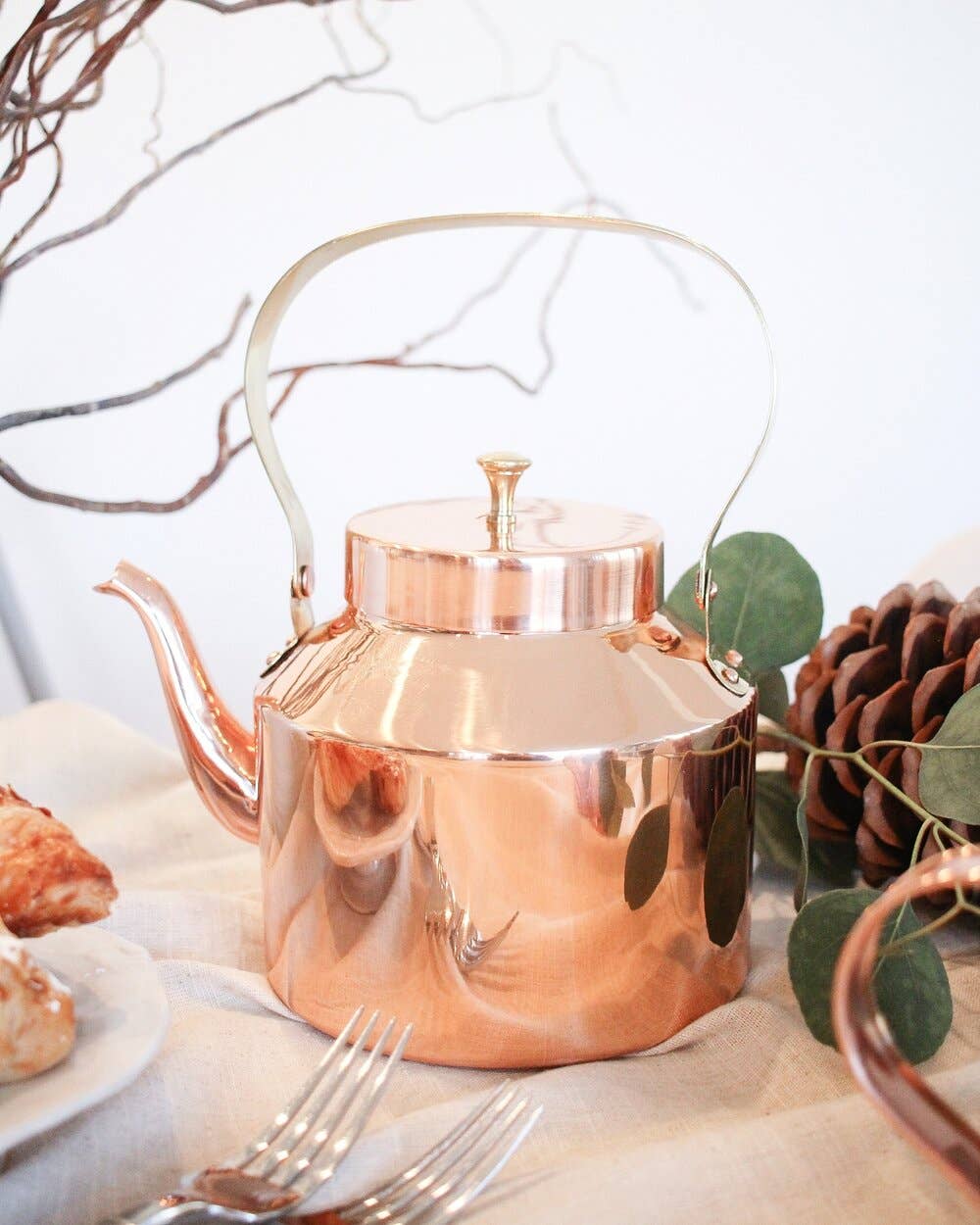 English Copper Tea Kettle - Thumbnail 3